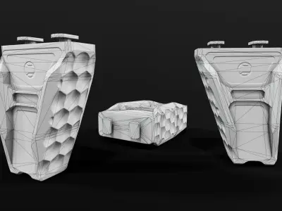 Railscales Anchor MLOK Vertical Grip Low-poly 3D model
