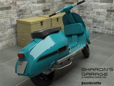 Scooter - Lambretta Low-poly 3D model