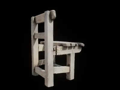 Antique Wooden Chair 3D model buy