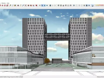 Sketchup Commercial Complex P10 3D model