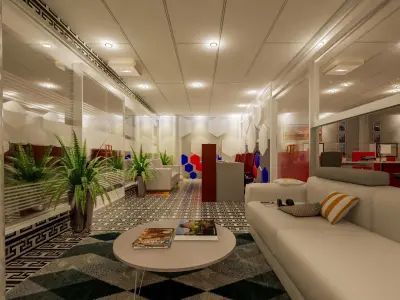Office Interiors Low-poly 3D model