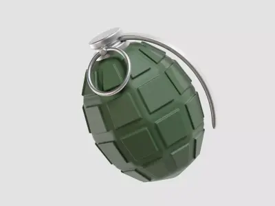 cartoon Grenade  Low-poly 3D model