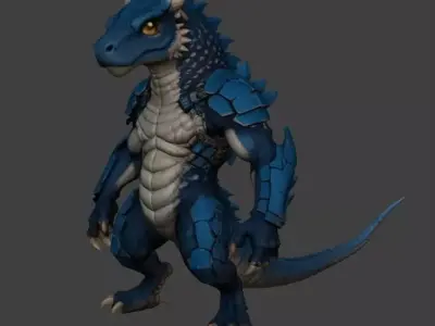 Dragon azul legendario 3D print model