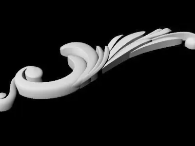 Central decor ornament for furniture Free 3D model 27