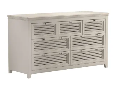 SHUTTER 7-DRAWER DRESSER 3D model