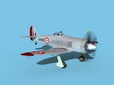 Hawker Tempest MKII V09 RAF 3D model