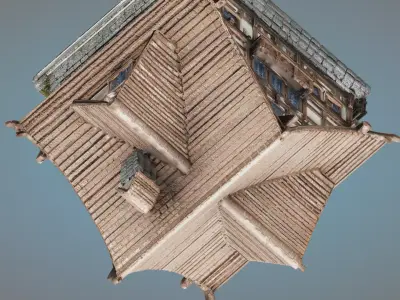 Medieval Fantasy House - Old Village Cottage  PM-22 Low-poly 3D model