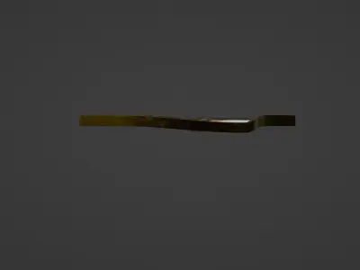 Tri-Parted Pointed Heraldic Shield 3D model