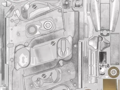 Customizable 3D Printed Replica Classic Colt M1911A1 Pistol 3D model