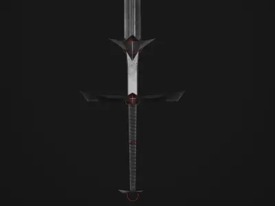 Dragon Slayers Two-Handed Sword Low-poly 3D model