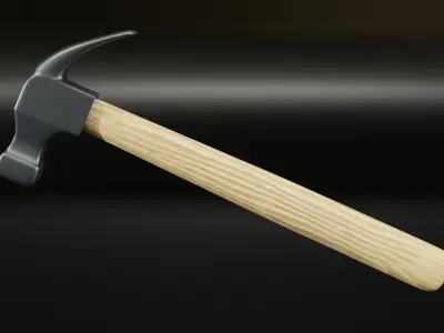 Hammer Low-poly 3D model 3