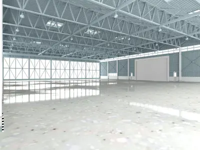 Airplane Hangar 3d Model 3D model