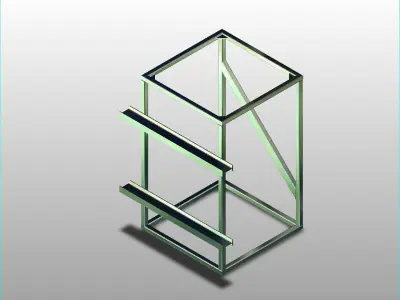 Weldments frame for metal box Free 3D model