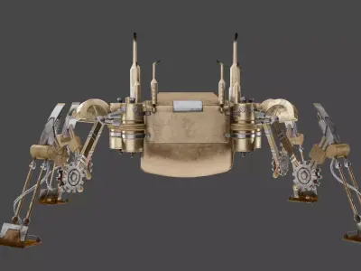 Steampunk Four-Legged Vehicle  3D model