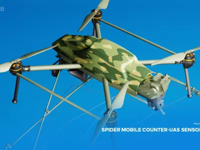 SPIDER Mobile Counter-UAS Sensor Drone 3D model