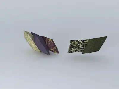 Color cushion Free 3D model
