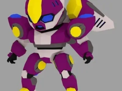 Super Mecha 13 - Diotre of Code Name D1OTE Low-poly 3D model