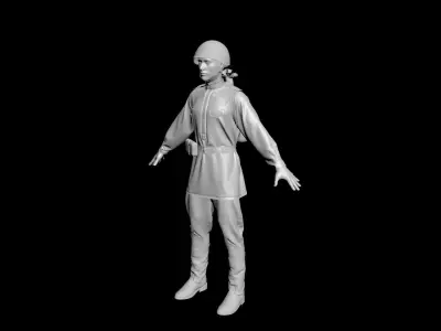 RUSSIAN SOLDIER AND EQUIPMENT 3D model