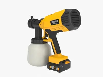 Spray Gun Low-poly 3D model buy
