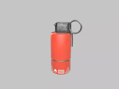 Smoke Grenade Low-poly 3D model 5