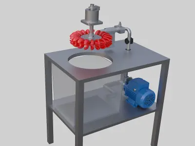 Hydraulic impulse turbine 3D model
