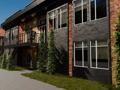 Industrial Building - Blender 3D model