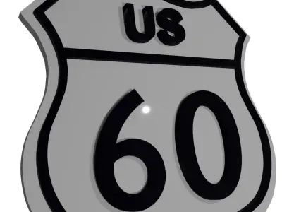 Sign US 60 3D model