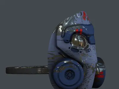 Gas mask helmet 3d model scifi  Low-poly 3D model get