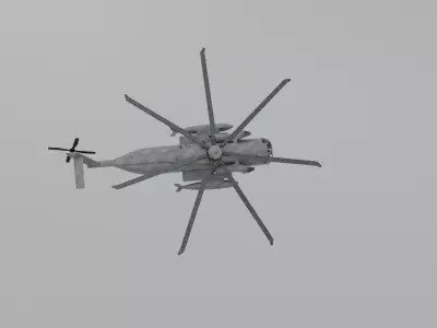 3d helicopter army animated 3D model