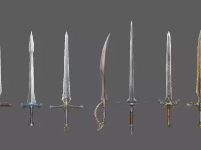 weapon sword Low-poly 3D model purchase