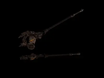 Steampunk Scepter 3D model