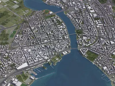 Konstanz Low-poly 3D model