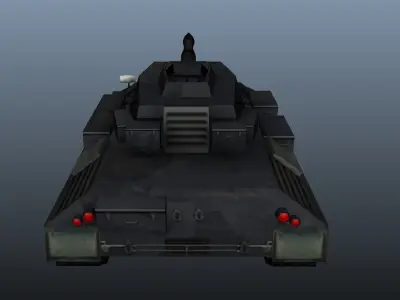 Simple Tank Low-poly 3D model by cerberus
