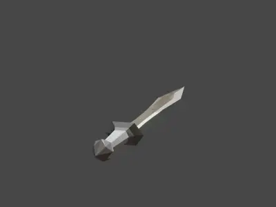Lowpoly game assets sword Free low-poly 3D model purchase