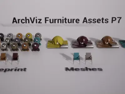 ArchViz Furniture Assets P07 - Unreal Engine  3D model