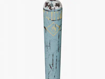 Gas Cylinders Low-poly 3D model