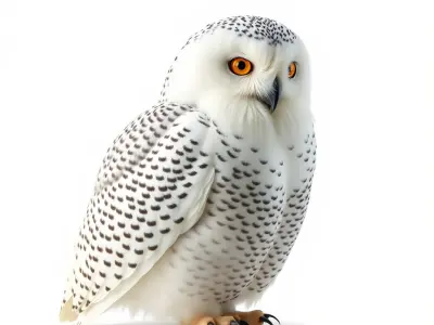 Snowy Owl Model Pack with Detailed Textures and LOD Low-poly 3D model