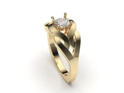 solitaire with ring sizes  8 part S107 3D print model