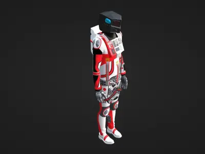 Robot Soldier - Assault Soldier Low-poly 3D model 18
