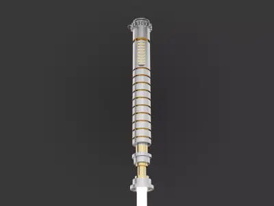 White Blade Lightsaber 3D model