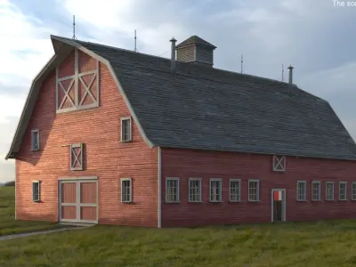  Traditional Aged Red Barn 