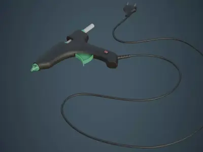 Glue Gun 1B Low-poly 3D model