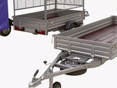 Cargo Trailer Set M1 3D model