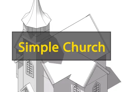 Simple Church Free low-poly 3D model
