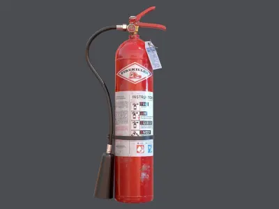 fire extinguisher Low-poly 3D model 31