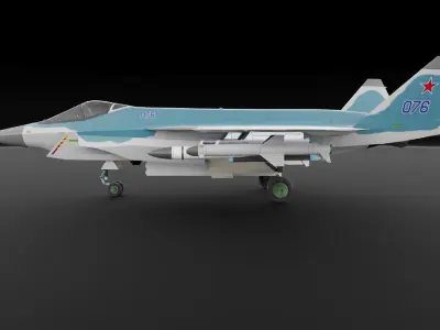 LTS Sukhoi T-75 Checkmate  Low-poly 3D model