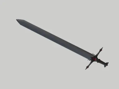 Essessas Unholy Sword Low-poly 3D model