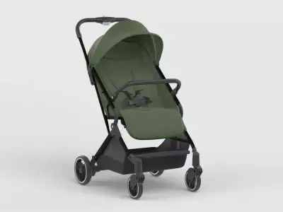 Baby stroller 3D model 3D model 18