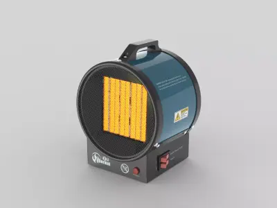 Portable Electric Industrial Space Heater 3D model