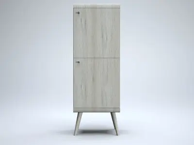 Tall Modern Cabinet Low-poly 3D model